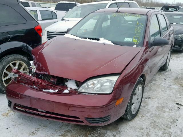 1FAFP34N17W310359 - 2007 FORD FOCUS ZX4 RED photo 2