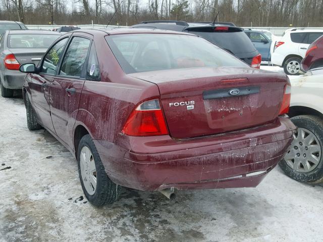 1FAFP34N17W310359 - 2007 FORD FOCUS ZX4 RED photo 3