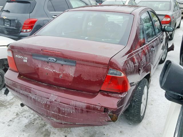 1FAFP34N17W310359 - 2007 FORD FOCUS ZX4 RED photo 4