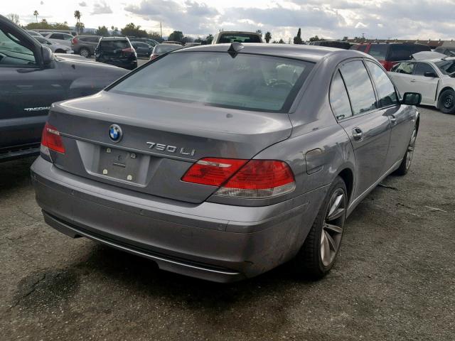 WBAHN83518DT79084 - 2008 BMW 750 LI SILVER photo 4