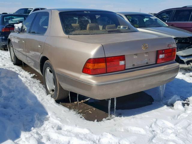 JT8BH28F7W0133352 - 1998 LEXUS LS 400 GOLD photo 3