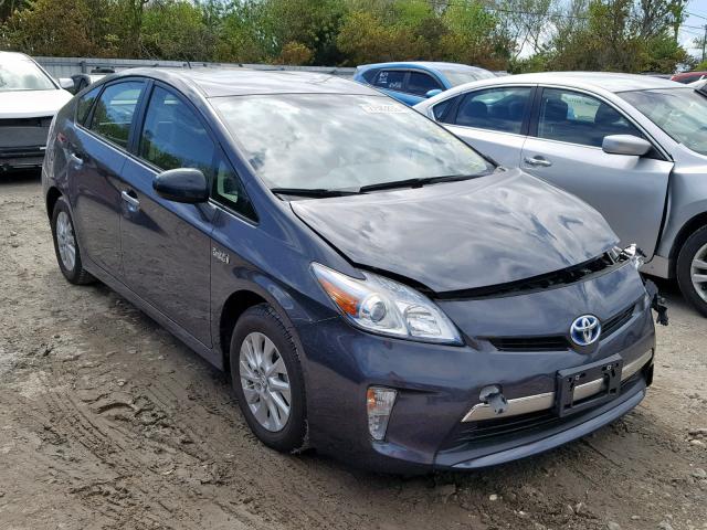 JTDKN3DP1E3061222 - 2014 TOYOTA PRIUS PLUG GRAY photo 1