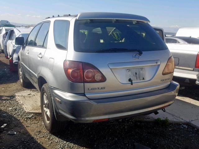 JT6GF10U2X0010133 - 1999 LEXUS RX 300 SILVER photo 3