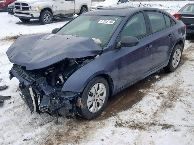 1G1PA5SG2D7267777 - 2013 CHEVROLET CRUZE LS BLUE photo 2