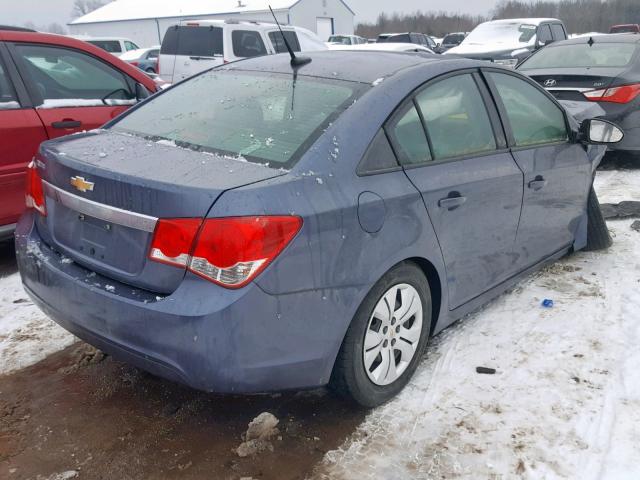 1G1PA5SG2D7267777 - 2013 CHEVROLET CRUZE LS BLUE photo 4