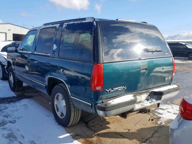 1GKEK13R9WJ718900 - 1998 GMC YUKON GREEN photo 3