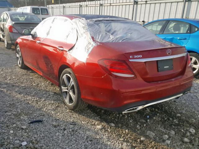 WDDZF4KB7JA372867 - 2018 MERCEDES-BENZ E 300 4MAT RED photo 3