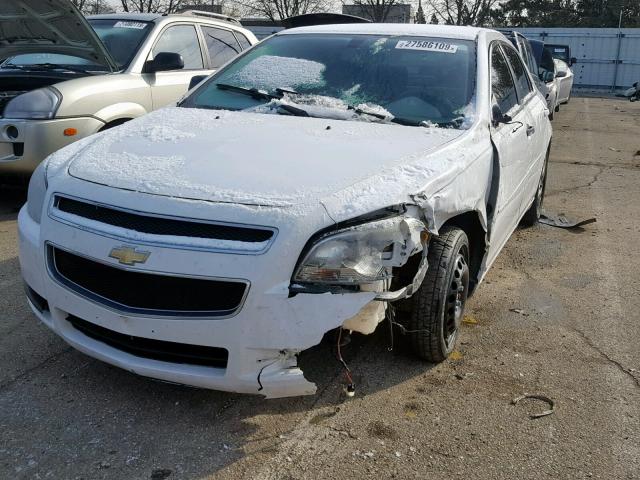 1G1ZB5EB2AF108166 - 2010 CHEVROLET MALIBU LS თეთრი ფოტო 2