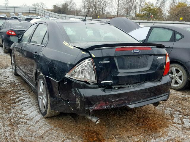 3FAHP0KC9AR202221 - 2010 FORD FUSION SPO BLACK photo 3