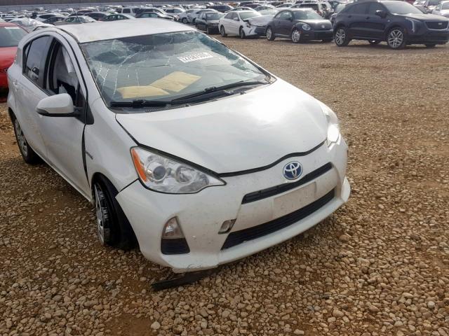 JTDKDTB37C1516828 - 2012 TOYOTA PRIUS C WHITE photo 1