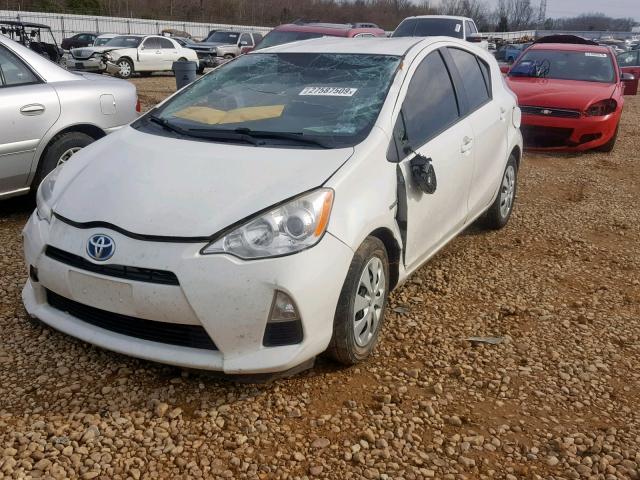 JTDKDTB37C1516828 - 2012 TOYOTA PRIUS C WHITE photo 2