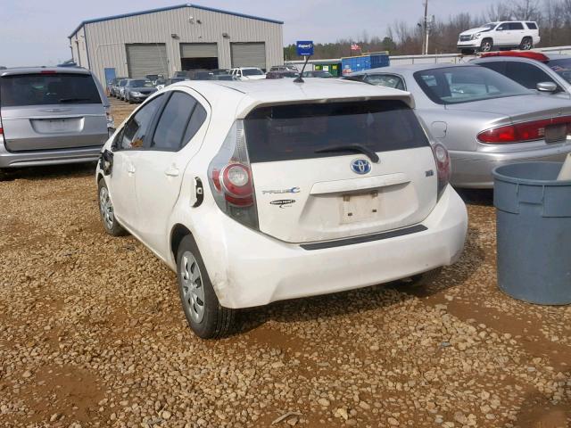 JTDKDTB37C1516828 - 2012 TOYOTA PRIUS C WHITE photo 3