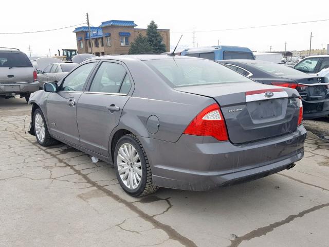 3FADP0L36CR276597 - 2012 FORD FUSION HYB GRAY photo 3