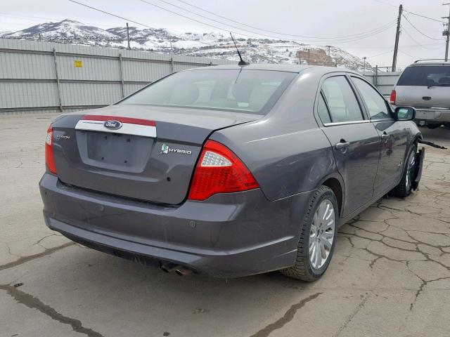 3FADP0L36CR276597 - 2012 FORD FUSION HYB GRAY photo 4