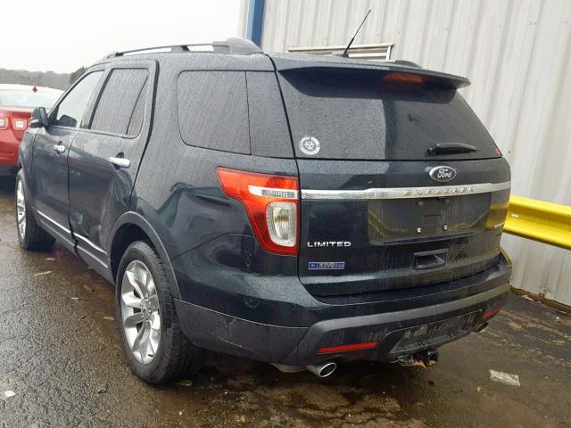 1FM5K7F80EGA96907 - 2014 FORD EXPLORER L BLUE photo 3