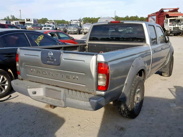 1N6ED29X92C315495 - 2002 NISSAN FRONTIER C GRAY photo 4