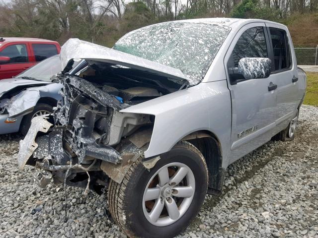 1N6BA0ED5DN315156 - 2013 NISSAN TITAN S SILVER photo 2