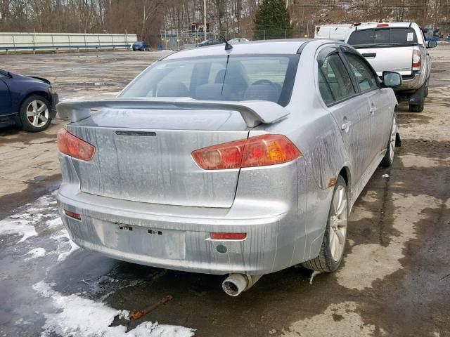 JA3AU86U68U021276 - 2008 MITSUBISHI LANCER GTS SILVER photo 4