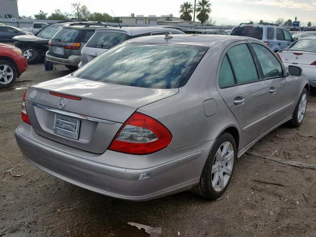 WDBUF56X07B041582 - 2007 MERCEDES-BENZ E 350 SILVER photo 4