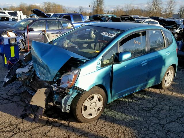 JHMGE8H37DC018835 - 2013 HONDA FIT BLUE photo 2