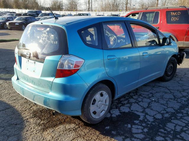 JHMGE8H37DC018835 - 2013 HONDA FIT BLUE photo 4