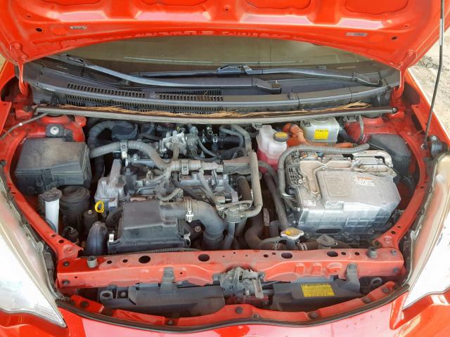 JTDKDTB33C1508662 - 2012 TOYOTA PRIUS C RED photo 7