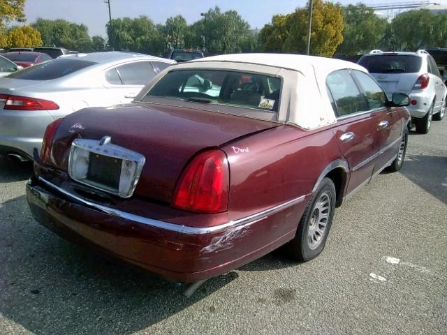 1LNHM83W8YY894862 - 2000 LINCOLN TOWN CAR C BURGUNDY photo 4