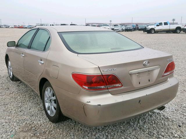 JTHBA30G055079344 - 2005 LEXUS ES 330 GOLD photo 3