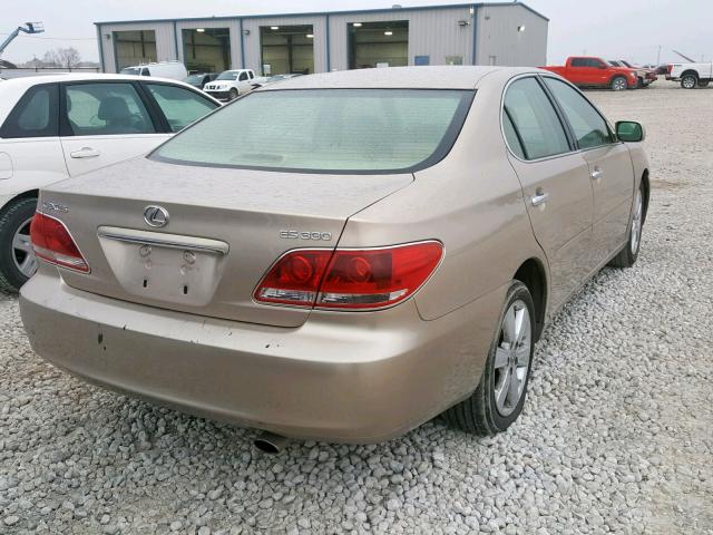 JTHBA30G055079344 - 2005 LEXUS ES 330 GOLD photo 4