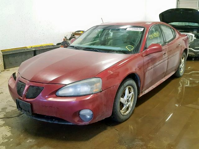 2G2WP522841290830 - 2004 PONTIAC GRAND PRIX RED photo 2