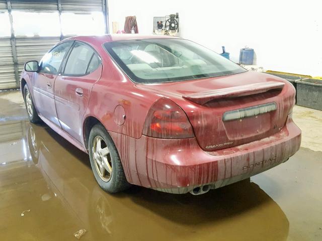 2G2WP522841290830 - 2004 PONTIAC GRAND PRIX RED photo 3
