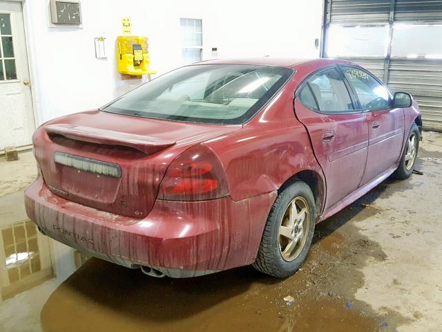 2G2WP522841290830 - 2004 PONTIAC GRAND PRIX RED photo 4