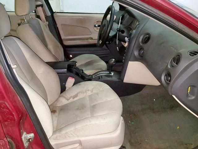 2G2WP522841290830 - 2004 PONTIAC GRAND PRIX RED photo 5
