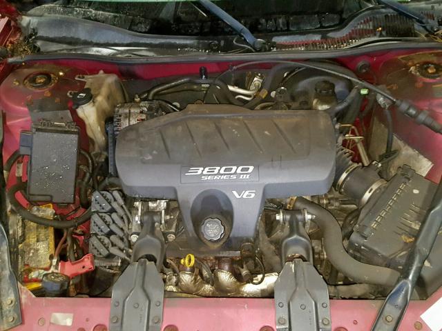 2G2WP522841290830 - 2004 PONTIAC GRAND PRIX RED photo 7