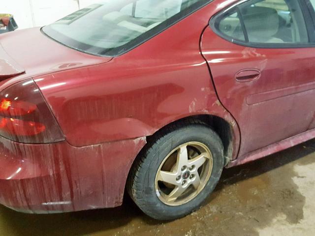 2G2WP522841290830 - 2004 PONTIAC GRAND PRIX RED photo 9