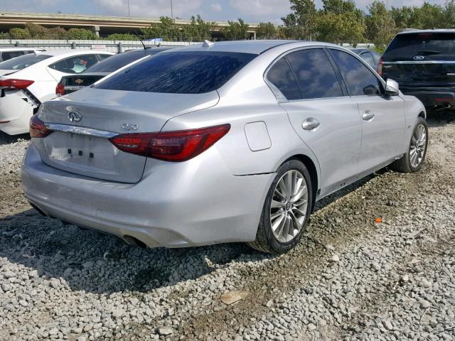 JN1EV7AP6JM359992 - 2018 INFINITI Q50 LUXE SILVER photo 4