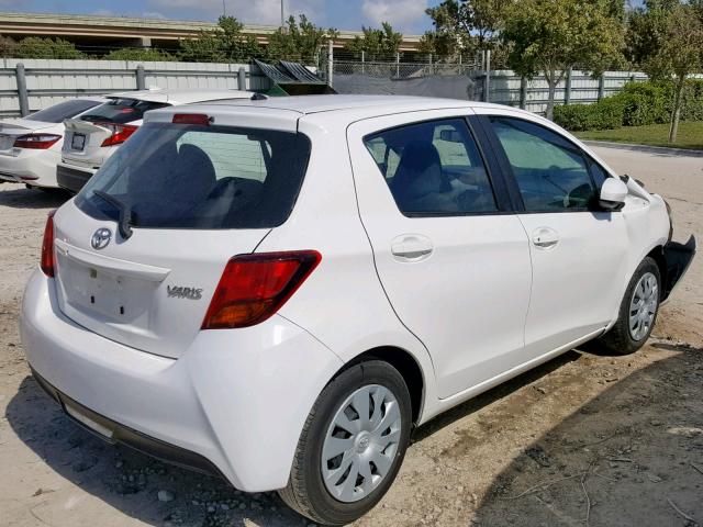 VNKKTUD3XHA078780 - 2017 TOYOTA YARIS L WHITE photo 4