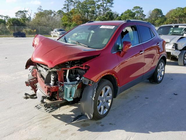 KL4CJCSB7EB728527 - 2014 BUICK ENCORE RED photo 2