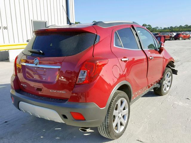 KL4CJCSB7EB728527 - 2014 BUICK ENCORE RED photo 4