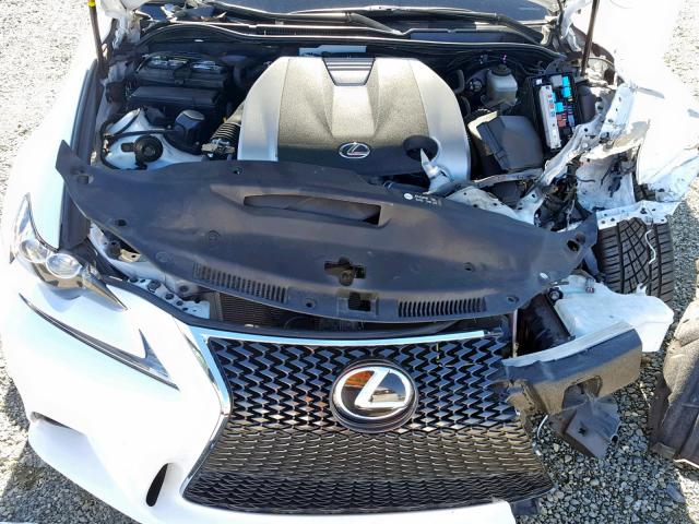 JTHBE1D28E5010716 - 2014 LEXUS IS 350 WHITE photo 7