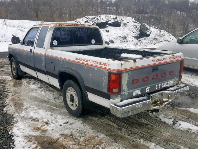 1B7FL23X8PS180008 - 1993 DODGE DAKOTA WHITE photo 3