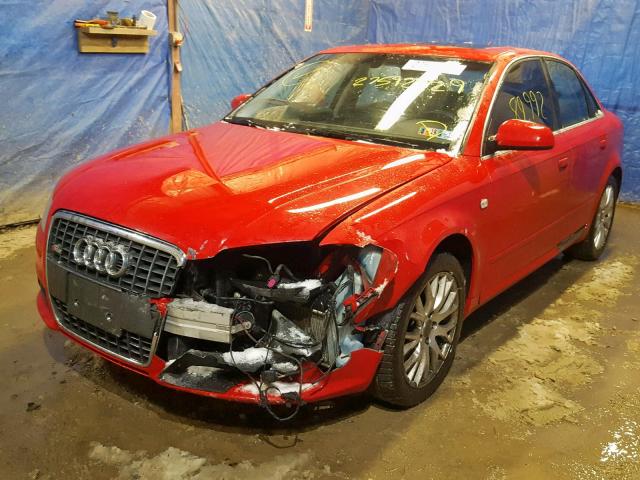 WAUDF78E88A161739 - 2008 AUDI A4 2.0T QU RED photo 2