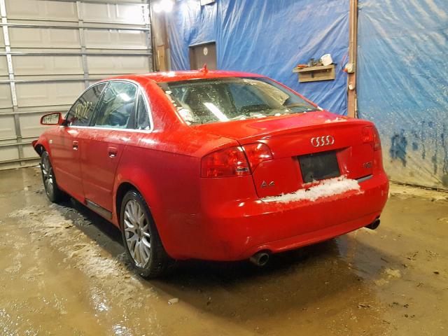 WAUDF78E88A161739 - 2008 AUDI A4 2.0T QU RED photo 3