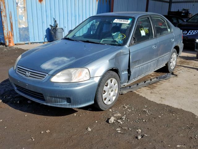 2HGEJ6613YH552896 - 2000 HONDA CIVIC BASE BLUE photo 2