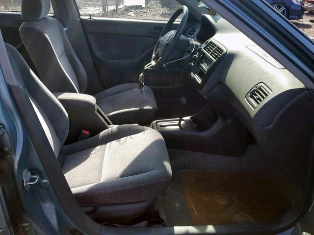 2HGEJ6613YH552896 - 2000 HONDA CIVIC BASE BLUE photo 5