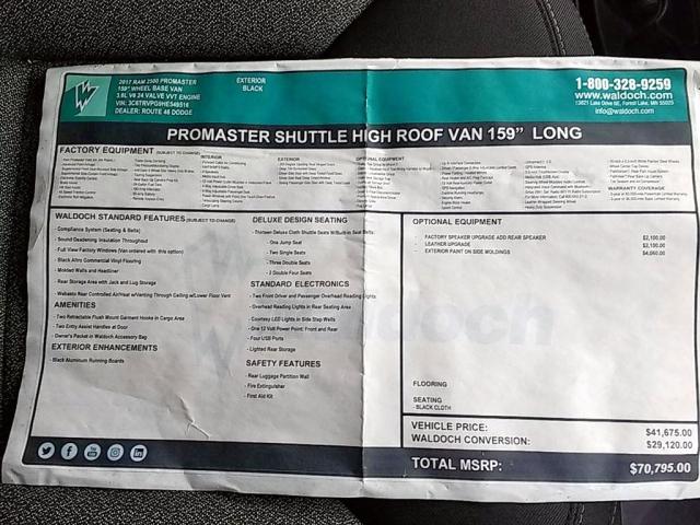 3C6TRVPG9HE549516 - 2017 RAM PROMASTER 黑色 照片 10