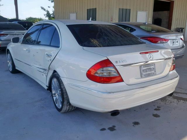 WDBUF56X47B093507 - 2007 MERCEDES-BENZ E 350 WHITE photo 3