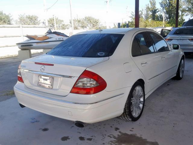 WDBUF56X47B093507 - 2007 MERCEDES-BENZ E 350 WHITE photo 4