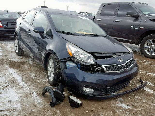 KNADN4A33D6177063 - 2013 KIA RIO EX BLUE photo 1