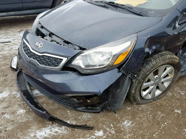 KNADN4A33D6177063 - 2013 KIA RIO EX BLUE photo 10